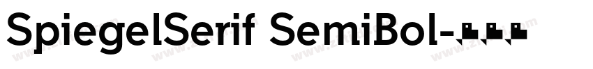 SpiegelSerif SemiBol字体转换